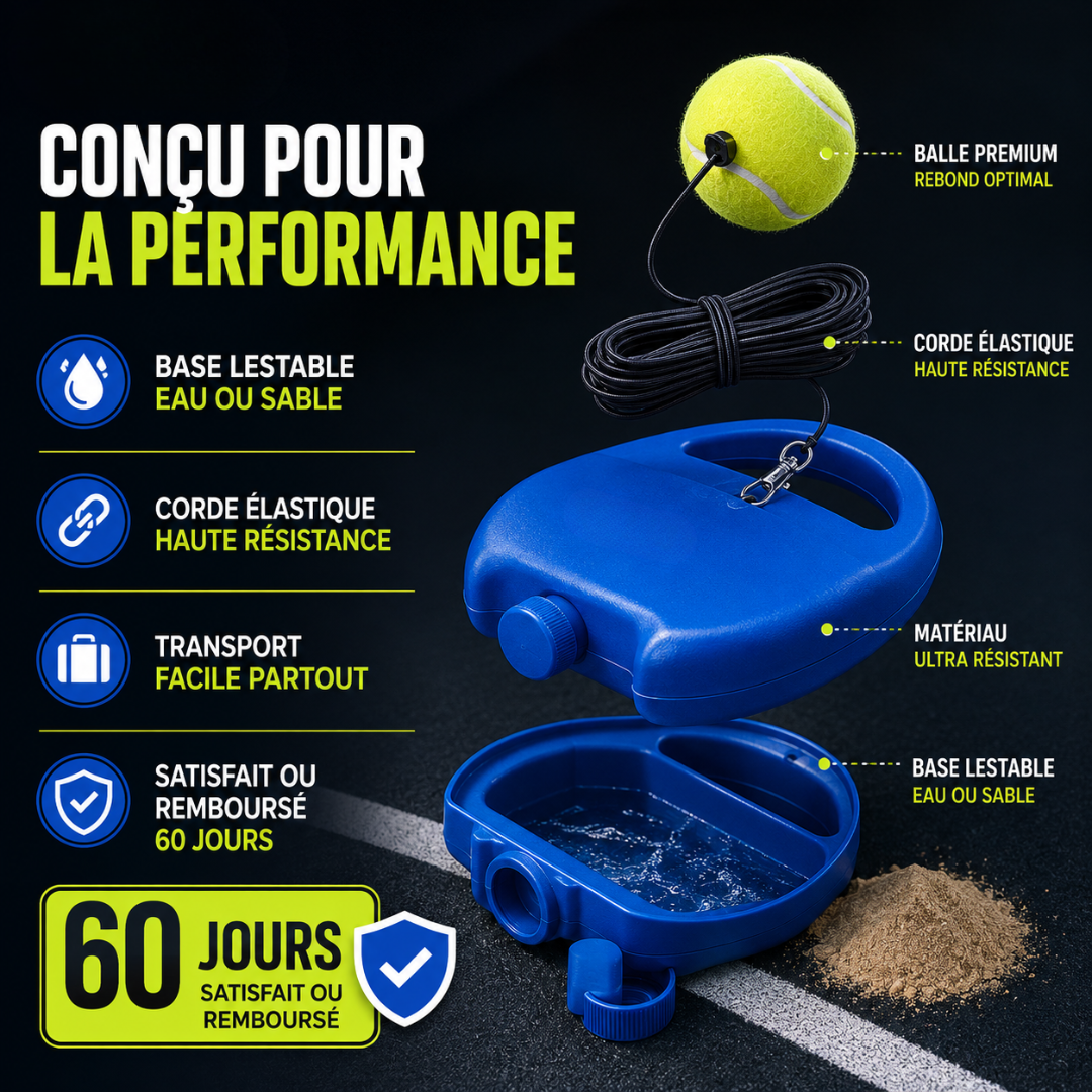 Tennix Rebound — L'appareil de tennis qui te renvoie la balle à chaque coup